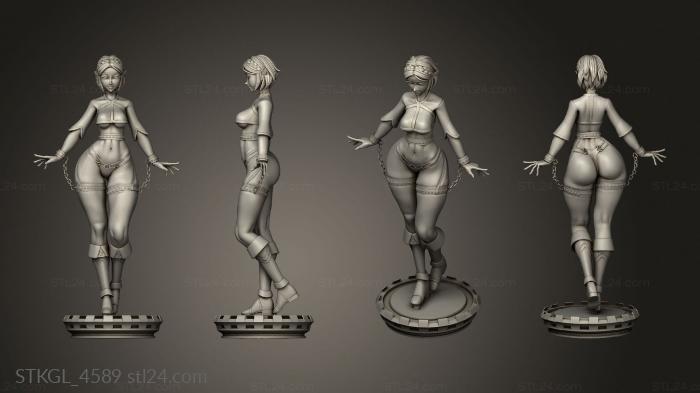 Figurines of girls (Rush Zilla Zelda, STKGL_4589) 3D models for cnc