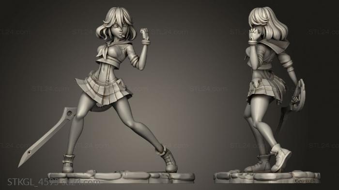 Figurines of girls (Ryuko Matoi Alt, STKGL_4595) 3D models for cnc