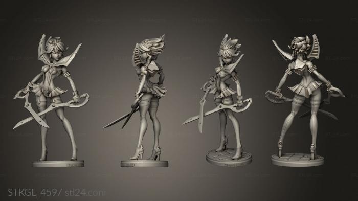 Figurines of girls (Ryuko Matoi, STKGL_4597) 3D models for cnc
