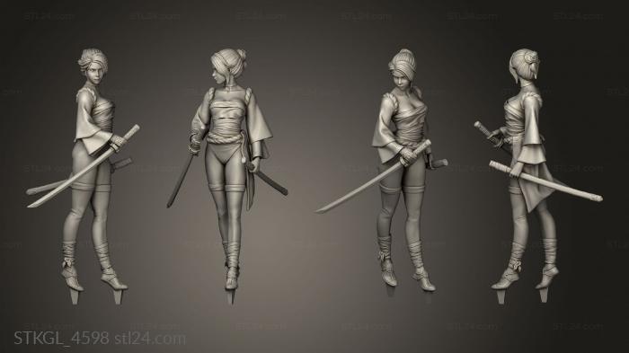 Figurines of girls (Ryu Masamune, STKGL_4598) 3D models for cnc