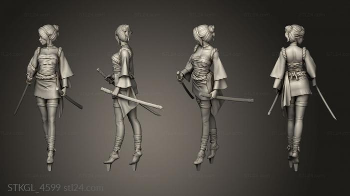 Figurines of girls (Ryu Masamune, STKGL_4599) 3D models for cnc