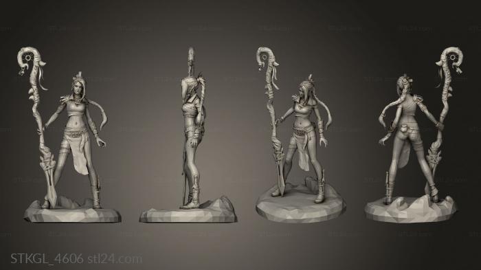 Figurines of girls (Saphira the Spirit Shaman and Shani, STKGL_4606) 3D models for cnc