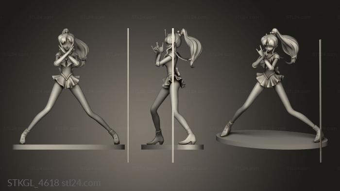 Figurines of girls (Sailor Moon Jupiter ANTENNA, STKGL_4618) 3D models for cnc