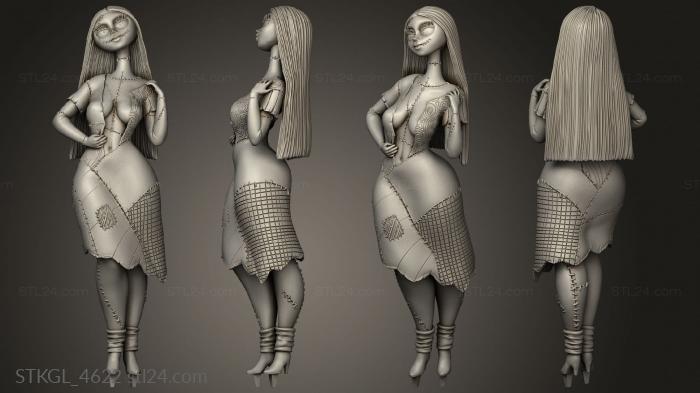Figurines of girls (Sally Skellington, STKGL_4622) 3D models for cnc