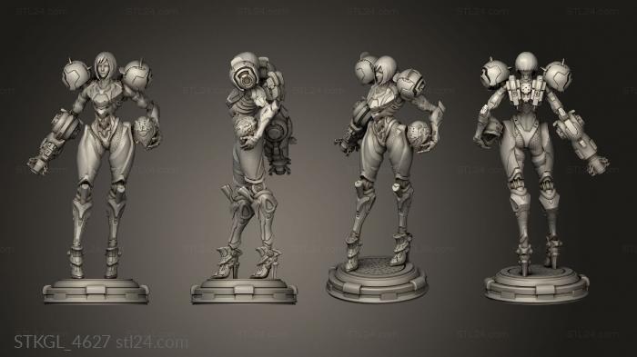 Figurines of girls (Samus Aran, STKGL_4627) 3D models for cnc