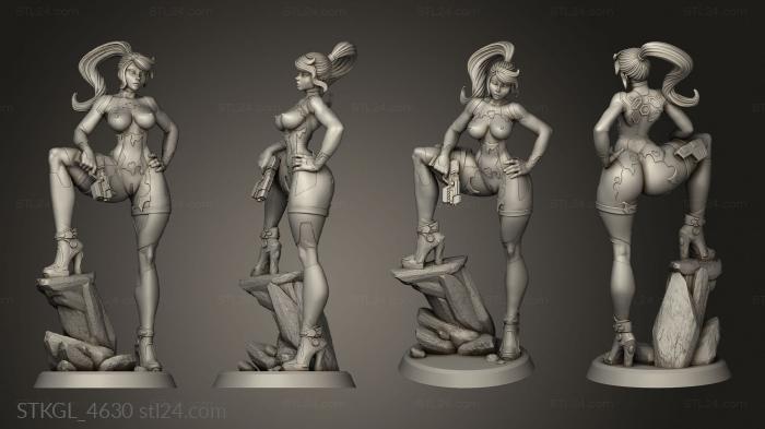 Figurines of girls (Samus Aran Digital Dark nsfw, STKGL_4630) 3D models for cnc