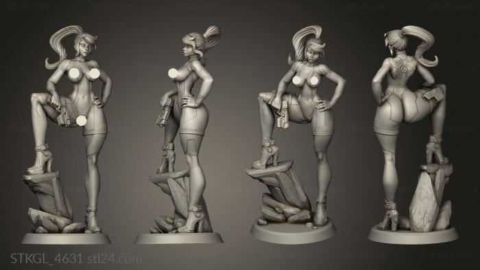 Figurines of girls (Samus Aran Digital Dark sfw, STKGL_4631) 3D models for cnc