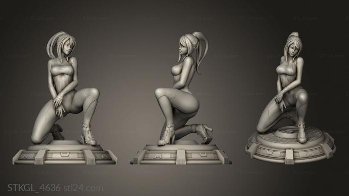 Figurines of girls (Samus Metroid GT, STKGL_4636) 3D models for cnc