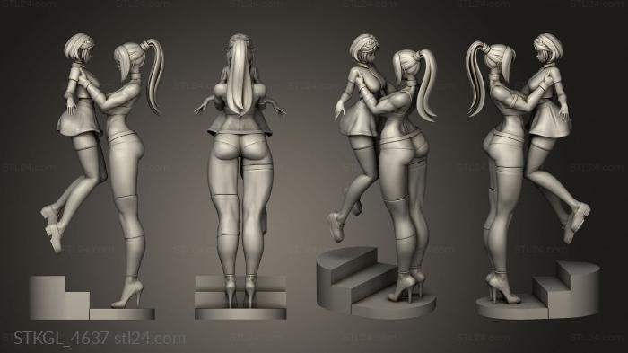 Figurines of girls (Samus Zelda Rush Zilla steps, STKGL_4637) 3D models for cnc