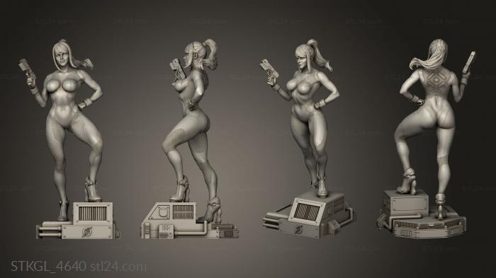 Figurines of girls (Samus Zero, STKGL_4640) 3D models for cnc