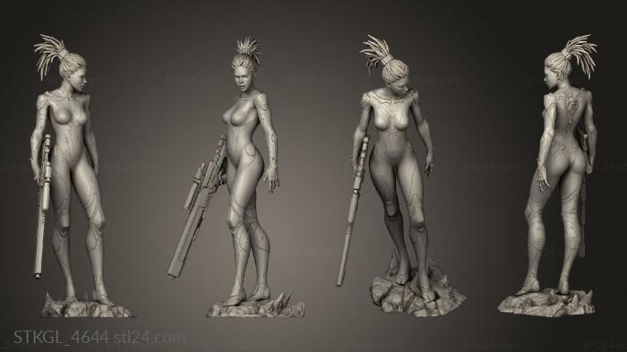 Figurines of girls (SARAH KERRIGAN, STKGL_4644) 3D models for cnc