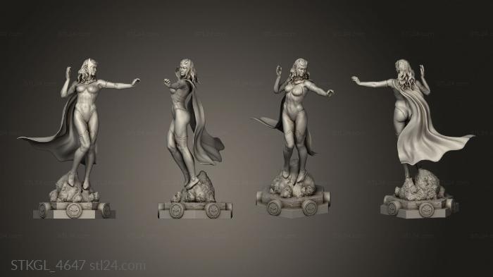 Figurines of girls (scarlet witch, STKGL_4647) 3D models for cnc