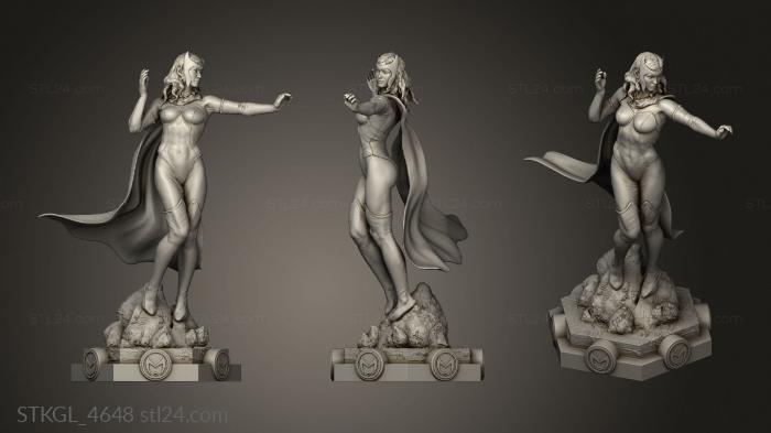 Figurines of girls (Scarlet Witch Marvel Comics and, STKGL_4648) 3D models for cnc