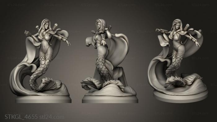 Figurines of girls (Selena Shadow, STKGL_4655) 3D models for cnc