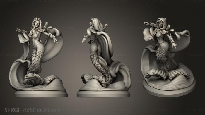Figurines of girls (selena shadow ina akaio, STKGL_4658) 3D models for cnc