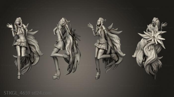 Figurines of girls (Seraphine League Legends sera wo mic, STKGL_4659) 3D models for cnc