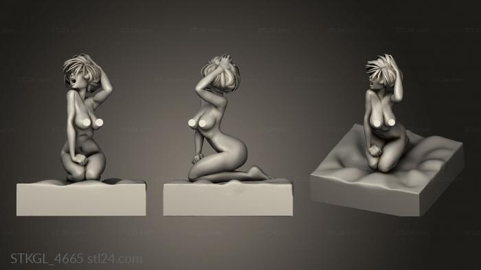 Figurines of girls (Sex cama sin hueco para piernas, STKGL_4665) 3D models for cnc