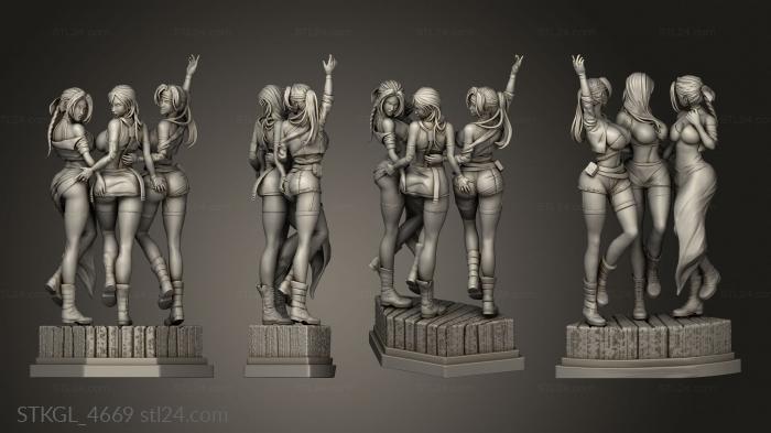 Figurines of girls (sexy fantasy fantasy, STKGL_4669) 3D models for cnc