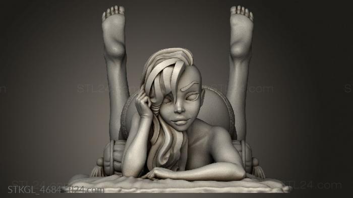 Figurines of girls (sexy naked phone holder lady, STKGL_4684) 3D models for cnc