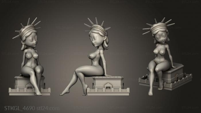 Figurines of girls (Sexy Statue Liberty Biquini, STKGL_4690) 3D models for cnc