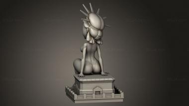 Figurines of girls (Sexy Statue Liberty Biquini, STKGL_4690) 3D models for cnc