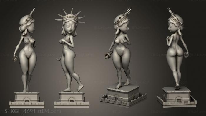 Figurines of girls (Sexy Statue Liberty Biquini, STKGL_4691) 3D models for cnc