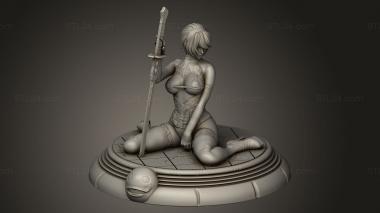 Figurines of girls (SFW and NSFWn Split Base, STKGL_4698) 3D models for cnc