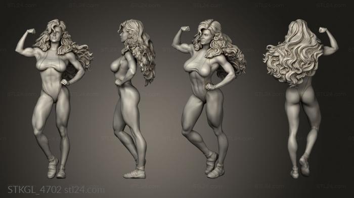 Figurines of girls (She Hulk, STKGL_4702) 3D models for cnc