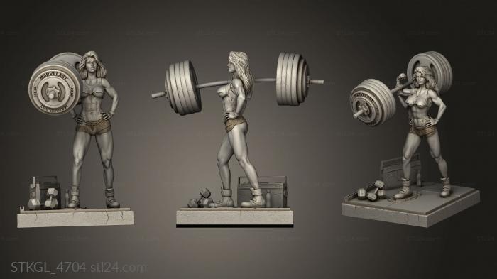 Figurines of girls (She Hulk bar, STKGL_4704) 3D models for cnc