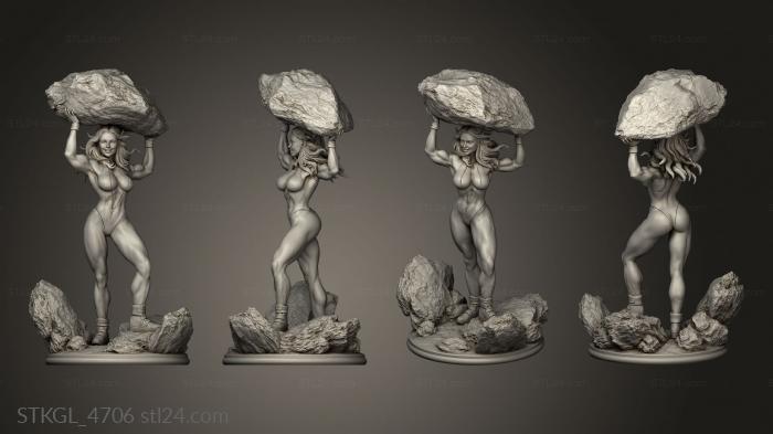Figurines of girls (She Hulk From Marvel sh, STKGL_4706) 3D models for cnc