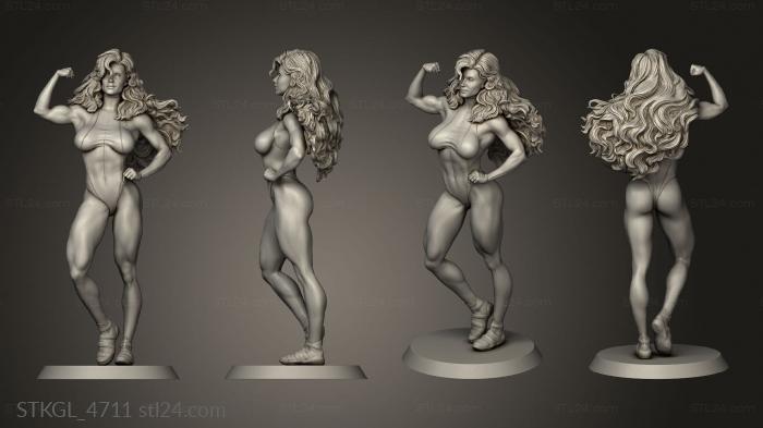 Figurines of girls (she hulk, STKGL_4711) 3D models for cnc