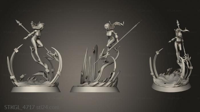 Figurines of girls (Shenhe SFW, STKGL_4717) 3D models for cnc