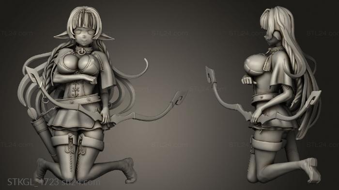 Figurines of girls (Shera Greenwood, STKGL_4723) 3D models for cnc