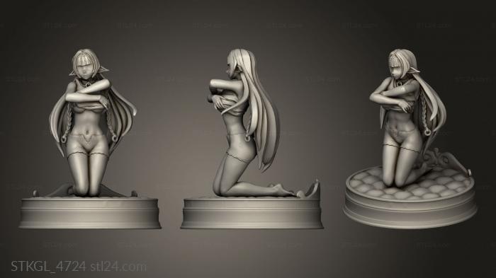 Figurines of girls (Sherla NSFW ver Bed, STKGL_4724) 3D models for cnc