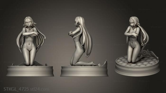 Figurines of girls (Sherla NSFW ver Back Hair, STKGL_4725) 3D models for cnc