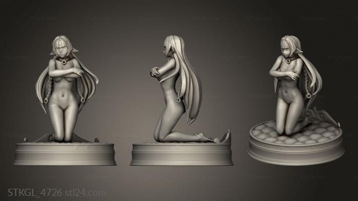 Figurines of girls (Sherla NSFW ver Bed, STKGL_4726) 3D models for cnc