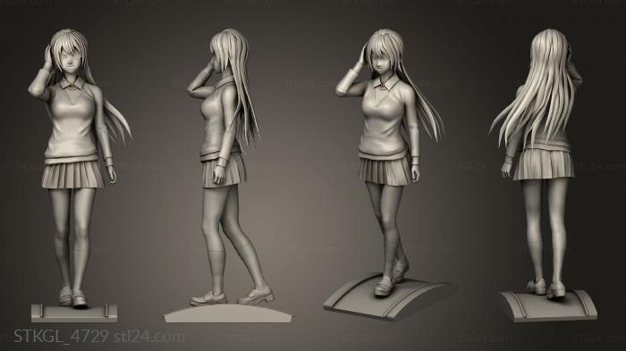 Figurines of girls (Shikimori San sanable, STKGL_4729) 3D models for cnc