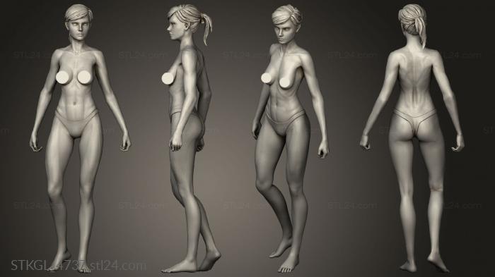Figurines of girls (Shiwa Sword Master misc anatomy study, STKGL_4737) 3D models for cnc