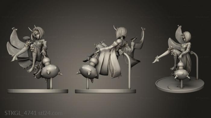 Figurines of girls (Shuten Douji, STKGL_4741) 3D models for cnc