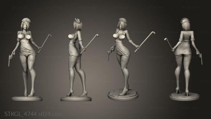 Figurines of girls (Silent Hill NURSE, STKGL_4744) 3D models for cnc