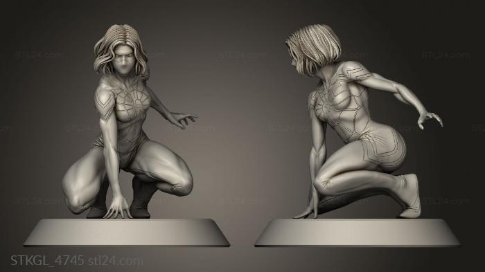 Figurines of girls (Silk Spider Man Cindy Moon, STKGL_4745) 3D models for cnc