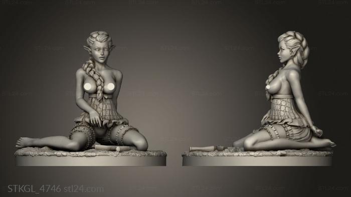 Figurines of girls (Sisters the Dawn, STKGL_4746) 3D models for cnc