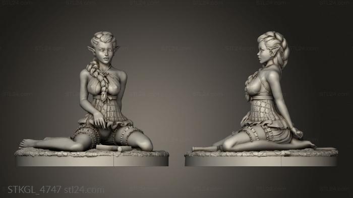 Figurines of girls (Sisters the Dawn, STKGL_4747) 3D models for cnc