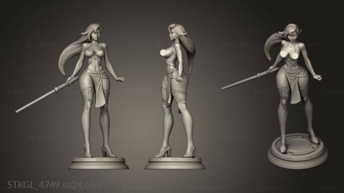Figurines of girls (Sith Girl Digital Dark, STKGL_4749) 3D models for cnc