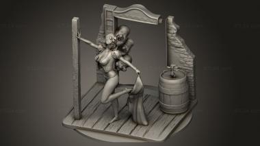 Figurines of girls (Snow White Barrel, STKGL_4759) 3D models for cnc