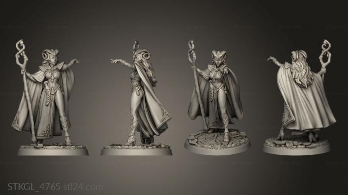Figurines of girls (Sorceress, STKGL_4765) 3D models for cnc