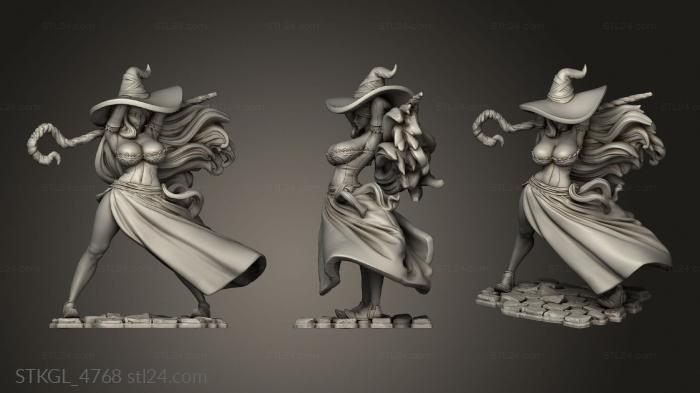 Figurines of girls (Sorceress stones, STKGL_4768) 3D models for cnc
