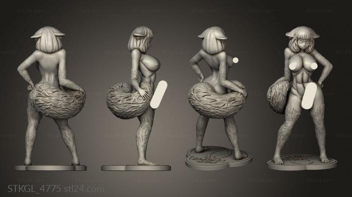 Figurines of girls (futa furry FUTA FURRY, STKGL_4775) 3D models for cnc