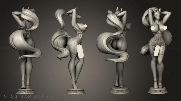 Figurines of girls (SEAHORSE on krokobyaka, STKGL_4784) 3D models for cnc