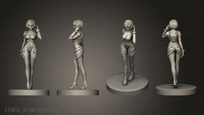 Figurines of girls (Space Elf Figurine Minigames, STKGL_4788) 3D models for cnc